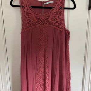 Women's Maroon Textured Dress